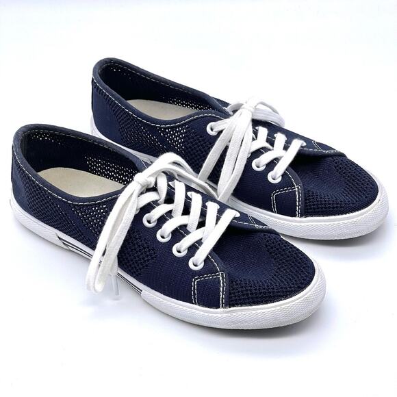 Lands' End Navy Blue Classic Mesh Lace Up Walking Athletic Sneakers - Size 7 - Picture 11 of 11